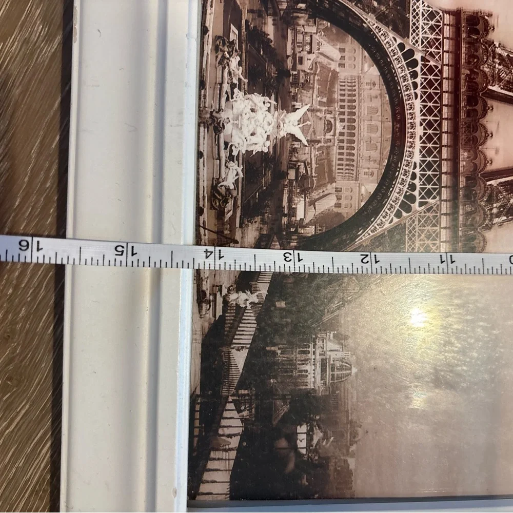 White Framed Eiffel Tower Wall Art - Picture 5 of 5